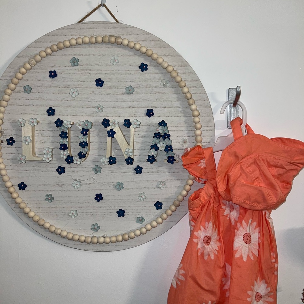 Carter's Orange Floral Kids Casual Dress